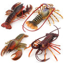 Realistic Solid Underwater World Animals Models Lifelike Large Size Lobster Z8P4