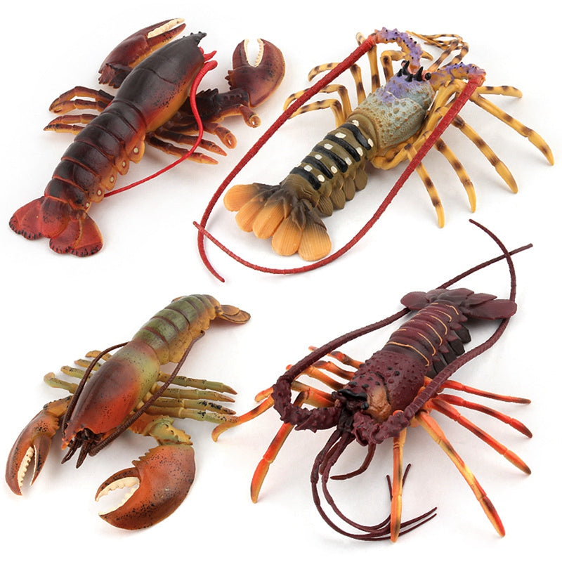 Realistic Solid Underwater World Animals Models Lifelike Large Size Lobster Z8P4