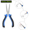 NEWACALOX 8Pcs 4.5inch Precision Pliers Set Mini Pliers Diagnoal Pliers Wire Cutting Long Nose Pliers Jewelry Making DIY Hand Tool Kit