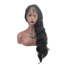 Glueless Full End Lace Front Human Hair Wigs For Women Brazilian Body Wave