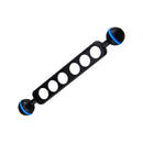 HOOZHU S07 25.4 7" Double Ball Head Bracket Support for Diving Light Diving Camera Flashlight Arm