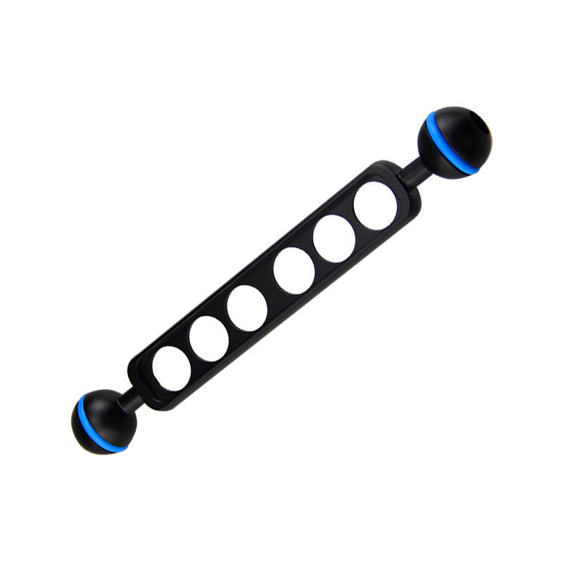 HOOZHU S07 25.4 7" Double Ball Head Bracket Support for Diving Light Diving Camera Flashlight Arm