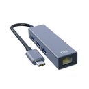 DM CHB002 3 Ports USB Hub with RJ45 100Mbps Ethernet Port USB2.0 Extender Extension Connector Adapter for PC Laptop