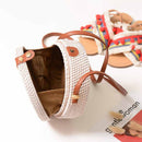 Summer Woven Straw Bag Rattan Brown Black White Bohemia Beach Bag Handmade