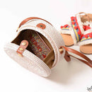 Summer Woven Straw Bag Rattan Brown Black White Bohemia Beach Bag Handmade