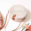 Summer Woven Straw Bag Rattan Brown Black White Bohemia Beach Bag Handmade