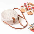 Summer Woven Straw Bag Rattan Brown Black White Bohemia Beach Bag Handmade