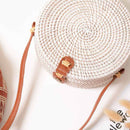 Summer Woven Straw Bag Rattan Brown Black White Bohemia Beach Bag Handmade