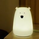 Silicone Night Light Bedside Lamp Bear Color Light Children Cute Night Lamp K1N1