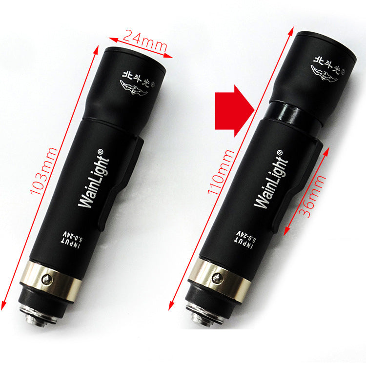 WainLight XPG2 260LM 4000K 3Modes Zoomable USB Rechargeable LED Flashlight Outdoor Multifunctional Car Flashlight Camping Flashlight