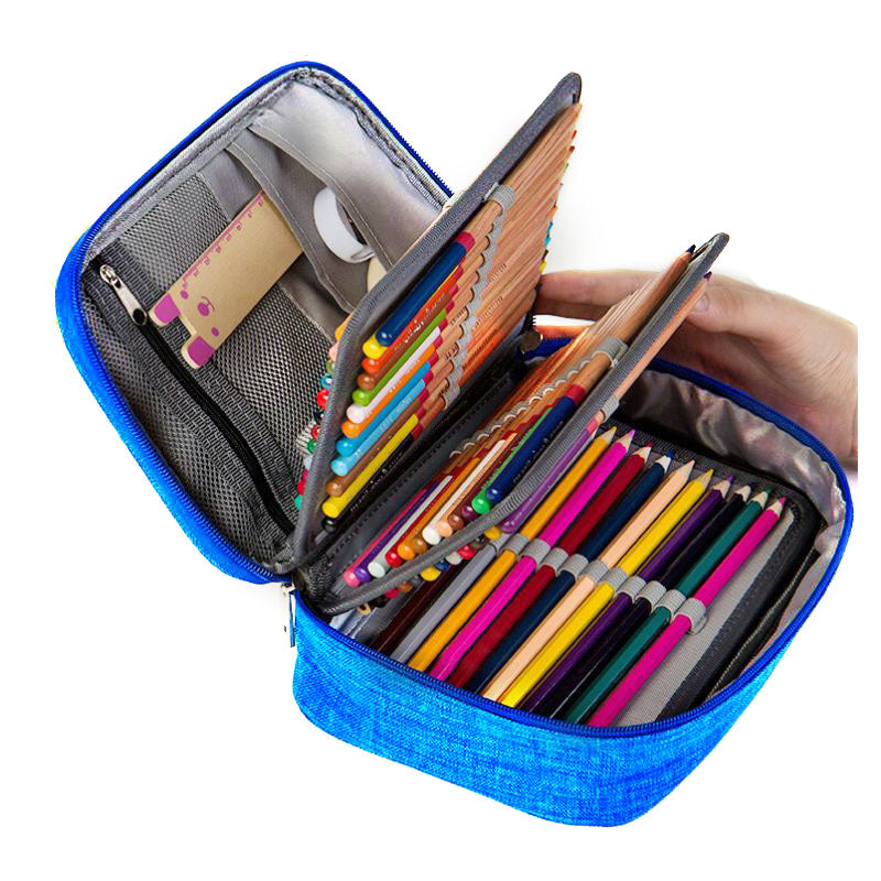 School Pencil Cases For Girls Boy Pencilcase 72 Holes Pen Box Penalty Multi X4J8