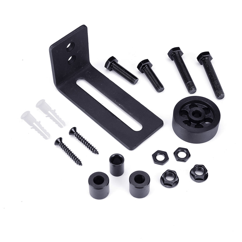 8 in 1 Sliding Barn Door Closet Wheels Tools Kit Track Floor System Unit Hardware Supplies