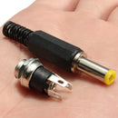 5X 2.1mm x 5.5mm Female Panel Mount Socket And DC Connector Male Plug