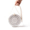 New White Round Rattan Bags For Women Boho Beach Crossbody Bag Straw Handma B4A9