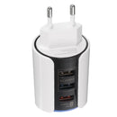 Bakeey 3 USB Ports QC3.0 Quick Charge USB Charger EU Plug with LED Touch for Mobile Phone