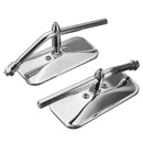 8mm Square Retro Classic Motorcycle Rear View Mirrors For Harley Thruxton Bonneville