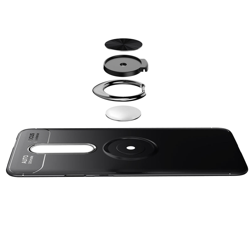 Bakeey Shockproof Magnetic Adsorption Protective Case with Finger Ring Holder for OnePlus 7 PRO