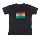 Men Sound Activated Led T-Shirt Light Up Flashing Rock Disco Equalizer Shor O1J4