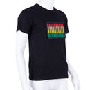 Men Sound Activated Led T-Shirt Light Up Flashing Rock Disco Equalizer Shor O1J4
