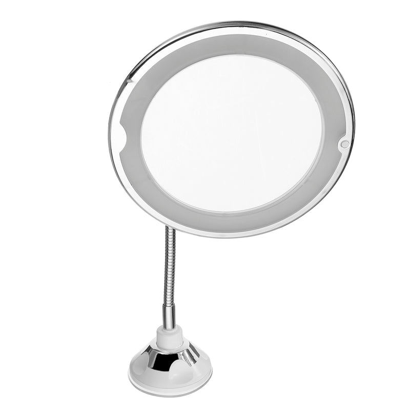 10X Magnifying Flexible LED Makeup Mirror Light 360 Rotary Super Suction Mirrors