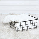 Household Iron Art Storage Basket Kitchen Bedroom Sundries Snacks Organizer