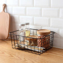 Household Iron Art Storage Basket Kitchen Bedroom Sundries Snacks Organizer