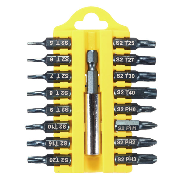 BROPPE 17Pcs 1/4 Hex Shank Screwdriver Bits Set Torx Phillips Electric Screwdriver Bits with Holder