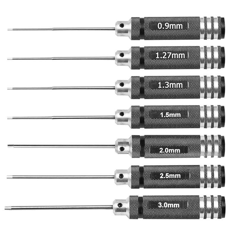 0.9/1.27/ 1.3/ 1.5/ 2.0/ 2.5/ 3.0Mm White Steel Hex Screwdriver Tool Kit Fo O8G9