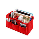 Women Fashion Felt Cloth Inner Bag Fits In Insert Handbag Multi-Pockets Cos T9X5