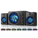 SADA D-209 bluetooth 3.5mm Audio Port 3D Stereo Subwoofer 100% Bass LED Light Portable Computer Speaker for Laptop Phone TV