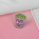 Potted Plant Enamel Pins Cartoon Succulent Brooches Badge Denim Jeans Lapel