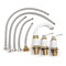 Basin Sink Faucet Hot and Cold Water Deck Mount Bathroom Mixer Taps W/2 Handles
