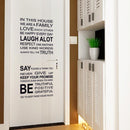 Removable Vinyl Decal Art Mural Family Home Living Room Decor Quote Wall Sticker