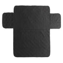Black Microfiber Pet Dog Kids Couch Sofa Furniture Protector Cover Strap Waterproof Chair Covers