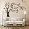 2.5M Removable Memory Tree Picture Frames Wallpaper Photo Wall Stickers Decor Bird Room Wall Black