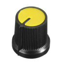 50Pcs Yellow Plastic For Rotary Taper Potentiometer Hole 6mm Knob