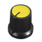 50Pcs Yellow Plastic For Rotary Taper Potentiometer Hole 6mm Knob