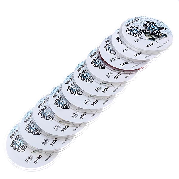 ZANLURE 50M Nylon Fishing Line Monofilament Carp Wire