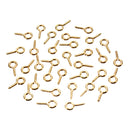 100pcs Mini Eye Pins Eyepins Hooks Eyelets Screw Threaded Peg 8x3.5mm