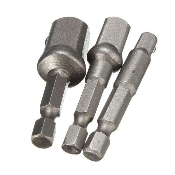 3pc 1/4 Inch Hex Socket Driver Set Wrench Adapter Extension Bar Bit