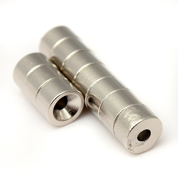10pcs N50 Disc Rare Earth Neodymium Magnets 7mmx4mm Countersunk Hole