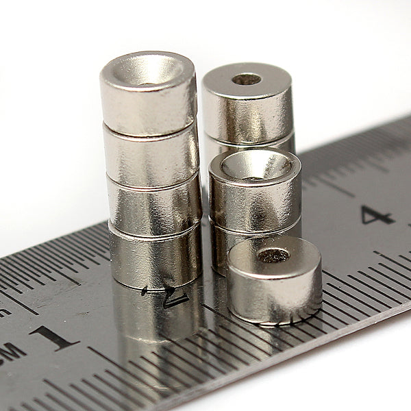 10pcs N50 Disc Rare Earth Neodymium Magnets 7mmx4mm Countersunk Hole