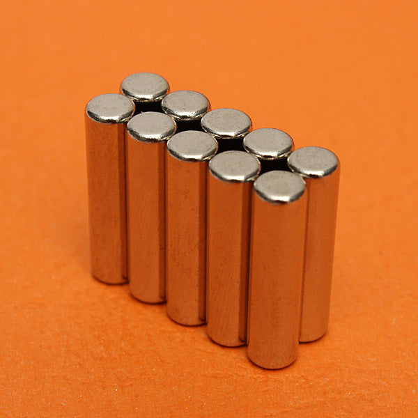 10pcs N42 Cylinder Neodymium Rare Earth Magnets 5mm X 20mm