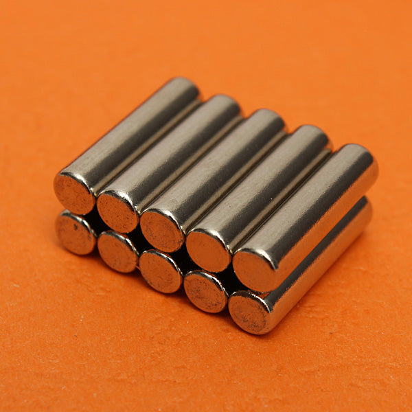 10pcs N42 Cylinder Neodymium Rare Earth Magnets 5mm X 20mm