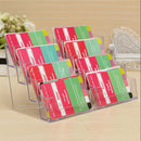 8 Pocket Desktop Office Acrylic Business Card Holder Stand Display