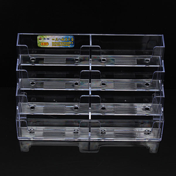 8 Pocket Desktop Office Acrylic Business Card Holder Stand Display