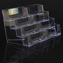 8 Pocket Desktop Office Acrylic Business Card Holder Stand Display