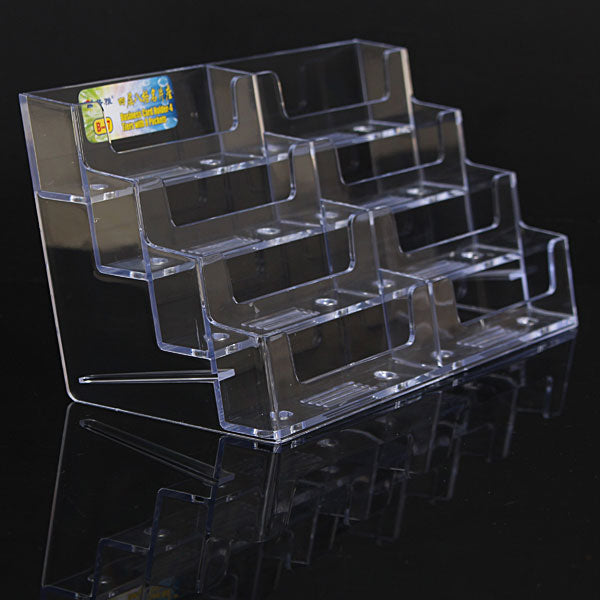 8 Pocket Desktop Office Acrylic Business Card Holder Stand Display