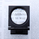 10X Zinc Alloy Black Metal Folding Mini Magnifier with Scale Pouch