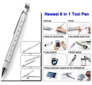 8 in 1 Metal Multitool Pen Handy Screwdriver Ruler Capacitance Opener